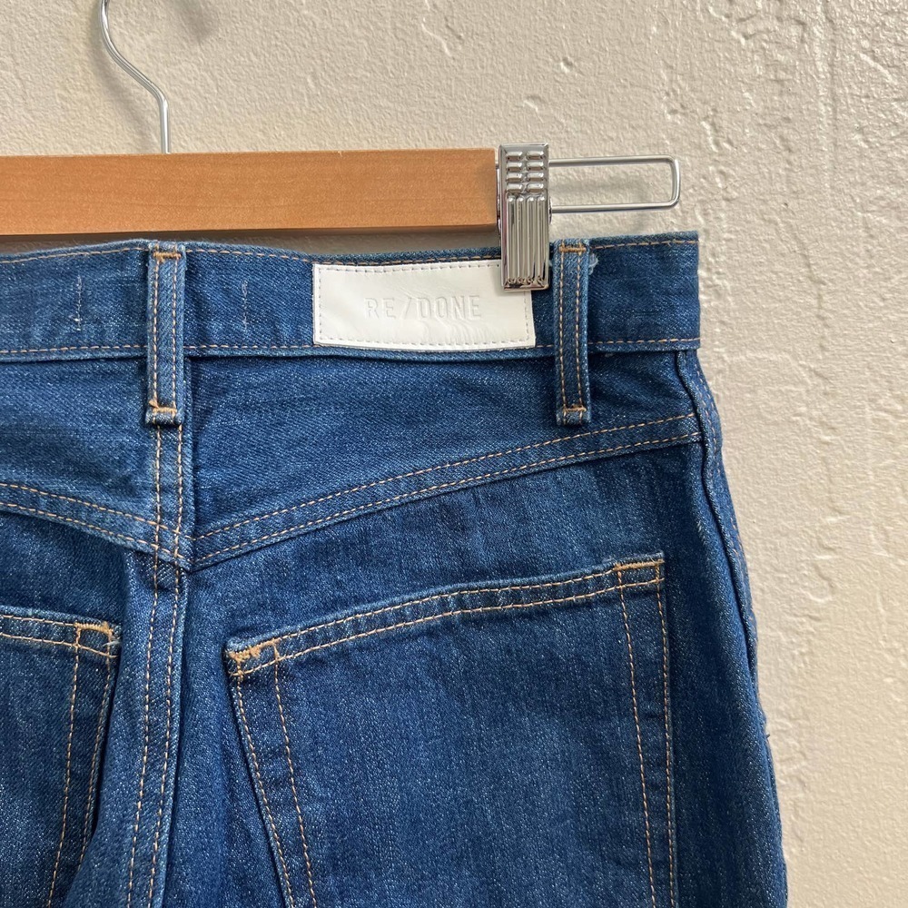 NEW $315 RE/DONE 70s Pocket High Rise Wide Leg Jeans - True Rinse - Picture 9 of 13